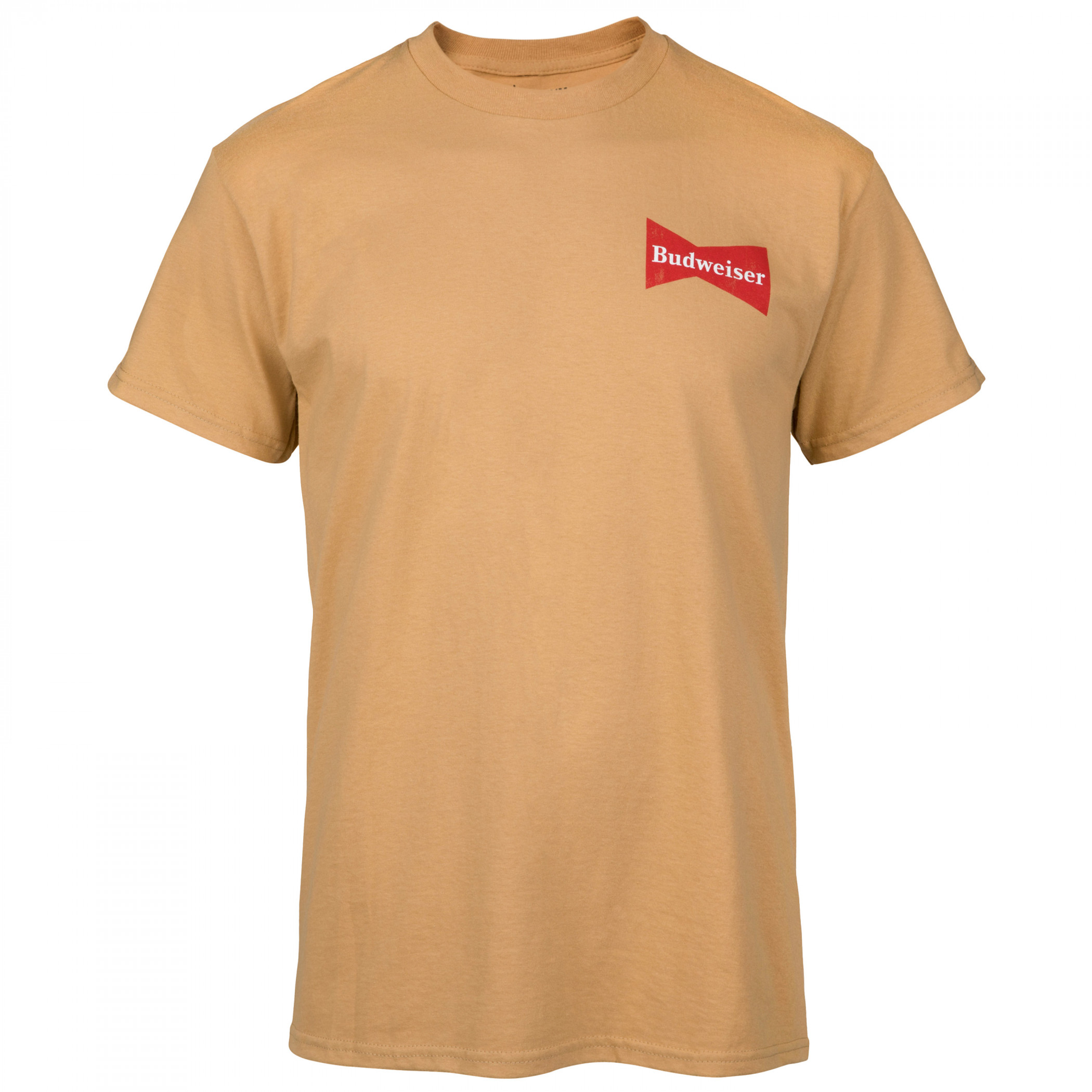 Budweiser King of Beers Retro Logo Front and Back Print T-Shirt